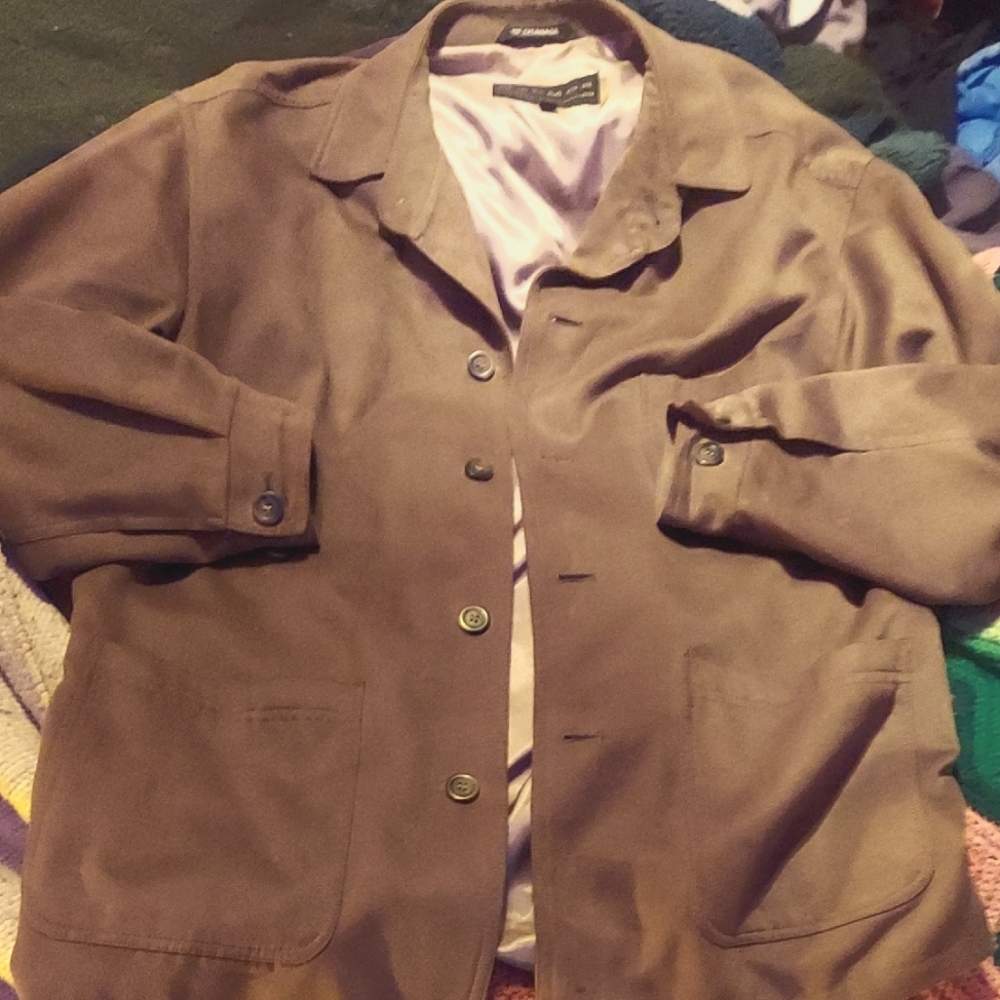 Bad Ass Faux Suede Jacket. Retro Candian Designer Macmor Private Collection